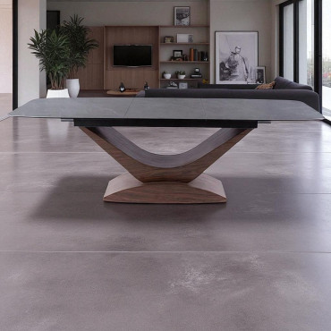 DOLCE CERAMIC GRAY MARBLE/WALNUT