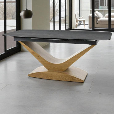 DOLCE CERAMIC GREY PIETRA DI SAVOIA/OAK 180(240)X95