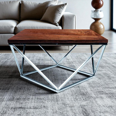 SILVER A COFFEE WALNUT/SILVER 80X80