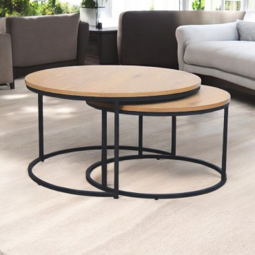 ATLANTA III OAK/BLACK (SET)