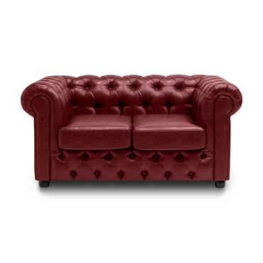 CHESTER 2-SEATER WITHOUT MECHANISM (CAT. 1) BURGUNDY