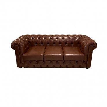 Chester 3-seater without mechanism (cat. 1) Burgundy