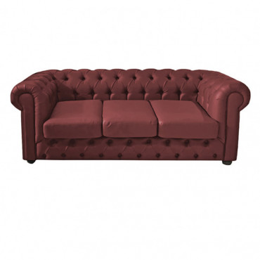 Chester 3-seater without mechanism (cat. 1) Burgundy