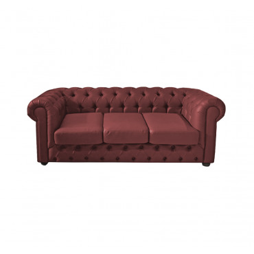 Chester 3-seater without mechanism (cat. 1) Burgundy