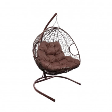 M-Group FOR TWO with brown rattan, brown pillow