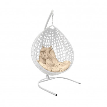 M-Group DROP LUX with rattan white, beige pillow