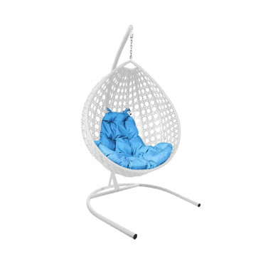 M-Group DROP LUX with rattan white, blue pillow