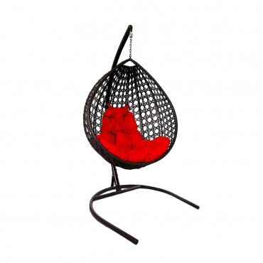 M-Group DROP LUX with rattan brown, red pillow