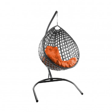 M-Group DROP LUX with rattan gray, orange pillow
