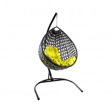 M-Group DROP LUX with rattan black, yellow pillow