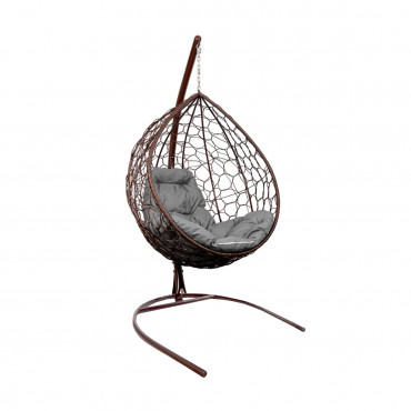 M-Group DROP with rattan brown, gray pillow