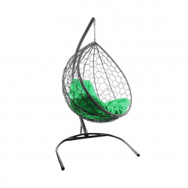 M-Group DROP with rattan gray, green pillow