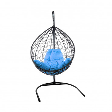 M-Group DROP with rattan black, blue pillow