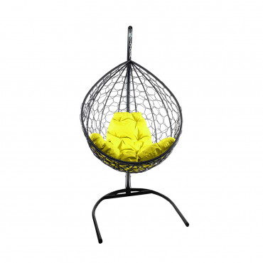 M-Group DROP with rattan black, yellow pillow