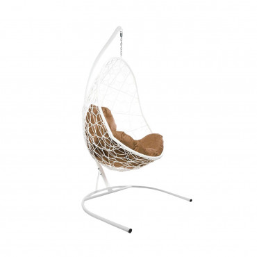 M-Group OVAL with rattan white, beige pillow