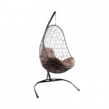 M-Group OVAL with gray rattan, brown pillow